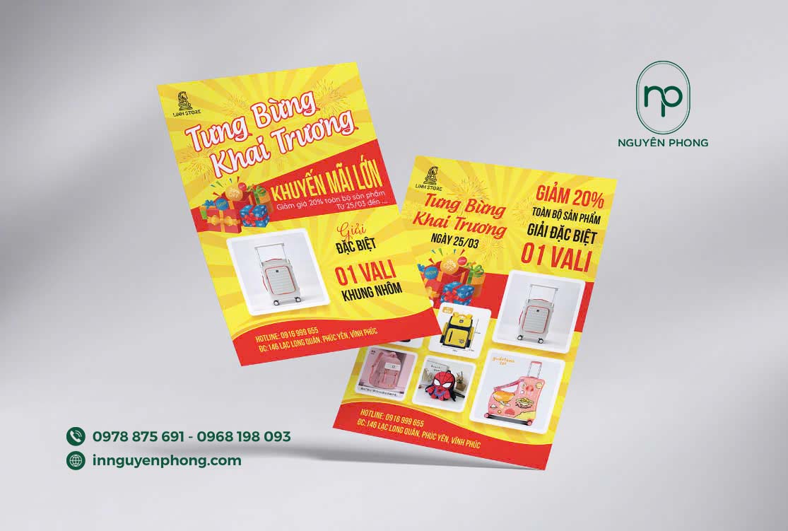 Mẫu in tờ rơi A4 tại Xưởng in Nguyên Phong 